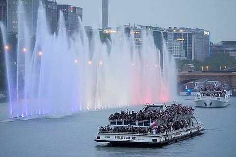 United States athletes during the opening ceremony